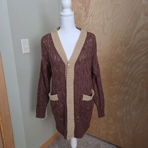 Lularoe Brown Knit Cardigan Sweater